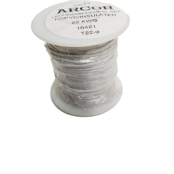 ARCOR 22 AWG Thermostat Wire 100 FT TC PVC Insulated Electrical HVAC White NEW - Picture 2 of 4